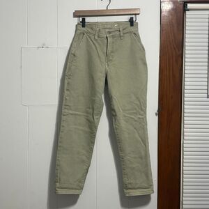 Old Navy Curvy Sky-Hi Straight Tan Carpenter Jeans size 4